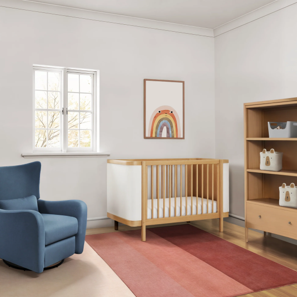 Soft Gradient Pink Chenille Kids Area Rug